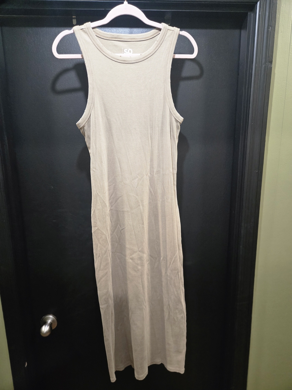 SO Sleeveless Maxi Dress in Beige